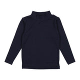 Lil Legs Navy Bamboo Mockneck