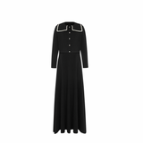 Parni Black Embroidered Collar Teen Maxi Set