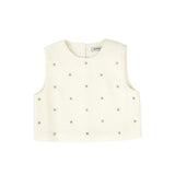 Valentina Ivory Jewel Wool Vest