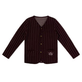 Bonjour Burgundy Pinstripe Sweater