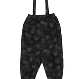 Belati Slate Smocked Floral Overalls