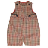 Belati Wine Houndstooth Romper