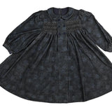 Belati Slate Smocked Floral Dress