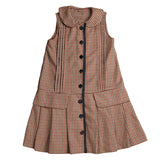 Belati Wine Houndstooth Drop Waisted Jumper
