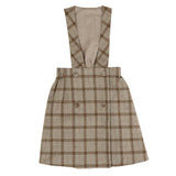 Belati Light Grey Plaid Suspender Jumper