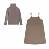 Bopop Taupe Herringbone Jumper Set