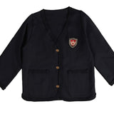 Belati Navy Emblem Collarless Jacket
