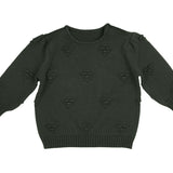 Belati Forest Green Bubble Detail Sweater