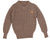 Belati Taupe Pocket Flap Detail V Neck Knit Sweater