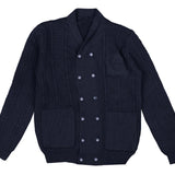 Belati Navy Double Breasted Cardigan