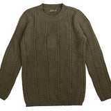 Belati Basil Emblem Cable Knit Mockneck
