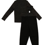 Belati Black Marled Knit Set