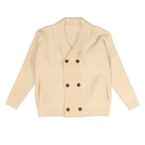 Belati Cream Double Breasted Shawl Cardigan