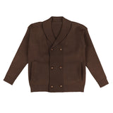 Belati Mocha Double Breasted Shawl Cardigan