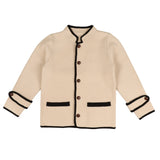 Belati Black Contrast Trim Knit Jacket Knit