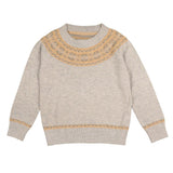 Belati Light Grey Snowflake Intarsia Sweater