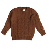Belati Brown Cable Knit Sweater