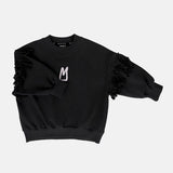 Minikid Black Fringe Sweatshirt