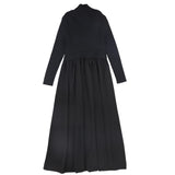 Bamboo Black V-Neck Overlay Maxi Dress