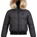 Scotch Bonnet Plaid Down Coat