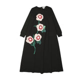 Bopop Black Flower Maxi Dress