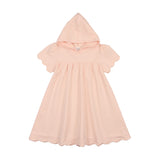 Bopop Pink Scallop Short Sleeve Dress