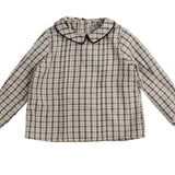 Belati Navy Peter Pan Plaid Shirt