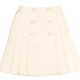 Belati Ivory Scuba Pleated Skirt