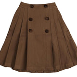 Belati Mocha Scuba Pleated Skirt