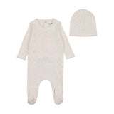 Bee & Dee Ivory/Pink Babyland Toile Footie Set