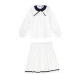 Bace Ivory Collared Trim Set