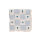 Bebe Organic Blue Balloon Patchwork Blanket