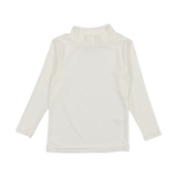 Lil Legs Off White Bamboo Mockneck
