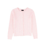 Bamboo Pink Cable Knit Cardigan