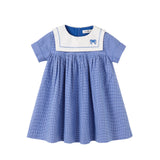 Nou Nelle Blue Bib Checkered Dress