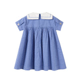 Nou Nelle Blue Bib Checkered Dress