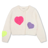 Billieblush Ivory Heart Cardigan