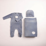 Bee & Dee Indigo Birdie Branch Velour Take Me Home Set