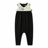 Bonjour Black Stamp Romper