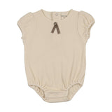 Bee & Dee Ivory Ribbon Waffle Romper