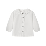 Nou Nelle White Embroidered Collar Shirt