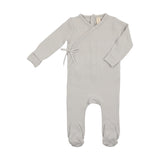 Lilette Pale Blue Brushed Cotton Wrapover Footie