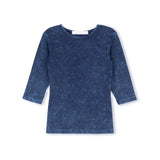 Cabana Blue Mineral Wash Ribbed Tee