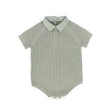 Le Bourdon Green Cable Knit Romper