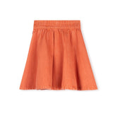 Cabana Orange Denim Paneled Skirt