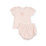 Phil and Phoebe Pink Dice Pastel Striped Cherry Set