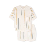 One Child White Drift Knit Set
