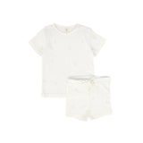 Bebe Jolee Blue Fruit Dot Shorts Set