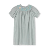 Lilou Teal Swiss Dot Swing Dress