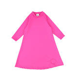 Water Club Fuchsia Pink Seamed Swim Dress